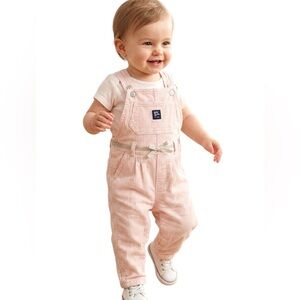 Baby Bgosh/Oshkosh overalls in a pink/white stripe, size 18 months